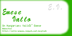 emese vallo business card